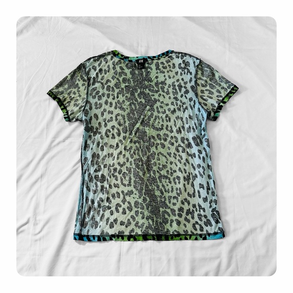★ VERSACE for H&M Animal Print T-shirt Collab - Blue/Green ★ - Picture 10 of 14